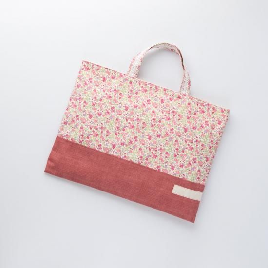 花柄＆リボンの入園入学 基本の3点セット：ピンク｜サイズ変更できる