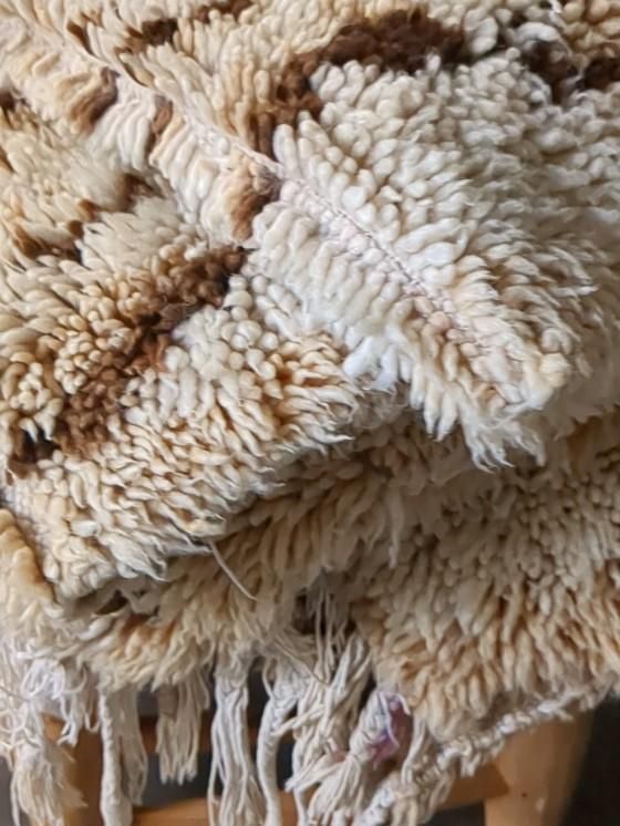 モロッコラグ「AZILALアジラル」RAZ022ベージュ/Hibou.イブーモロッコ