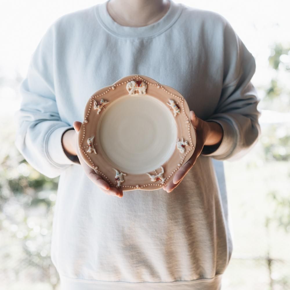 2021年3月) 佐々木忍 メリーゴーランド φ21cm ピンク S3 - 作家さんの