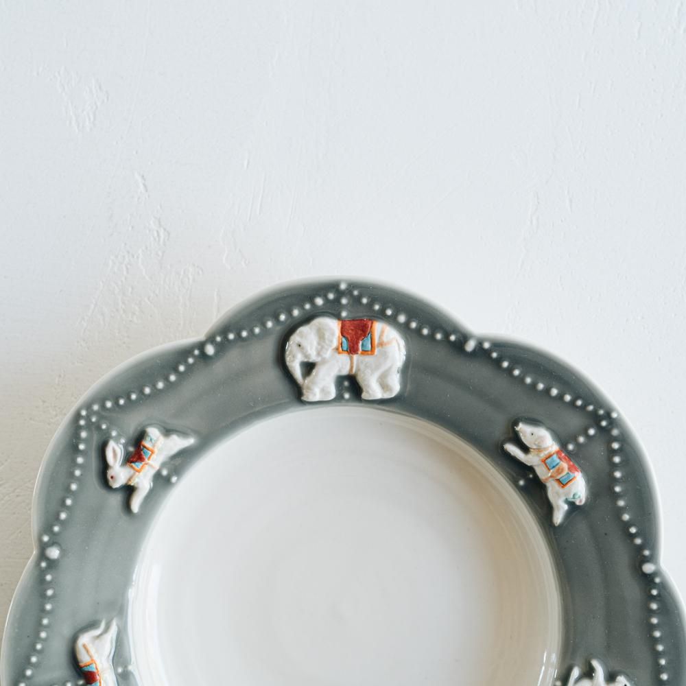 2021年3月) 佐々木忍 メリーゴーランド φ21cm グレー S4 - 作家さんの