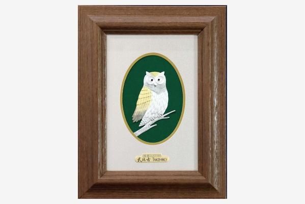 純銀卓上額 ふくろう M5号 - TAKEHIKO - 武比古 - 日本の伝統工芸・関