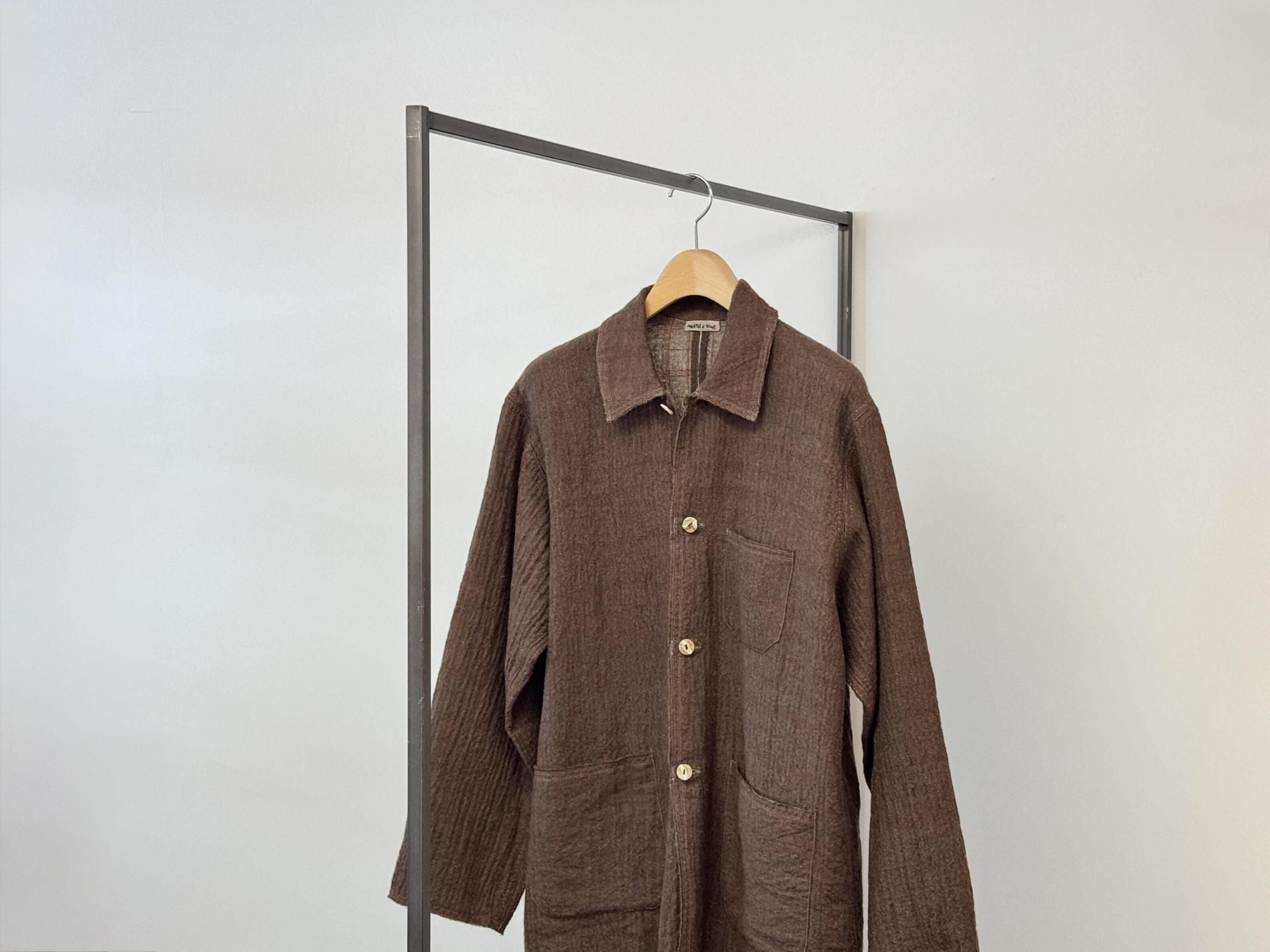MAATEE&SONS GUPTA WOOL W FACE COVERALL（BROWN） - Bechics official