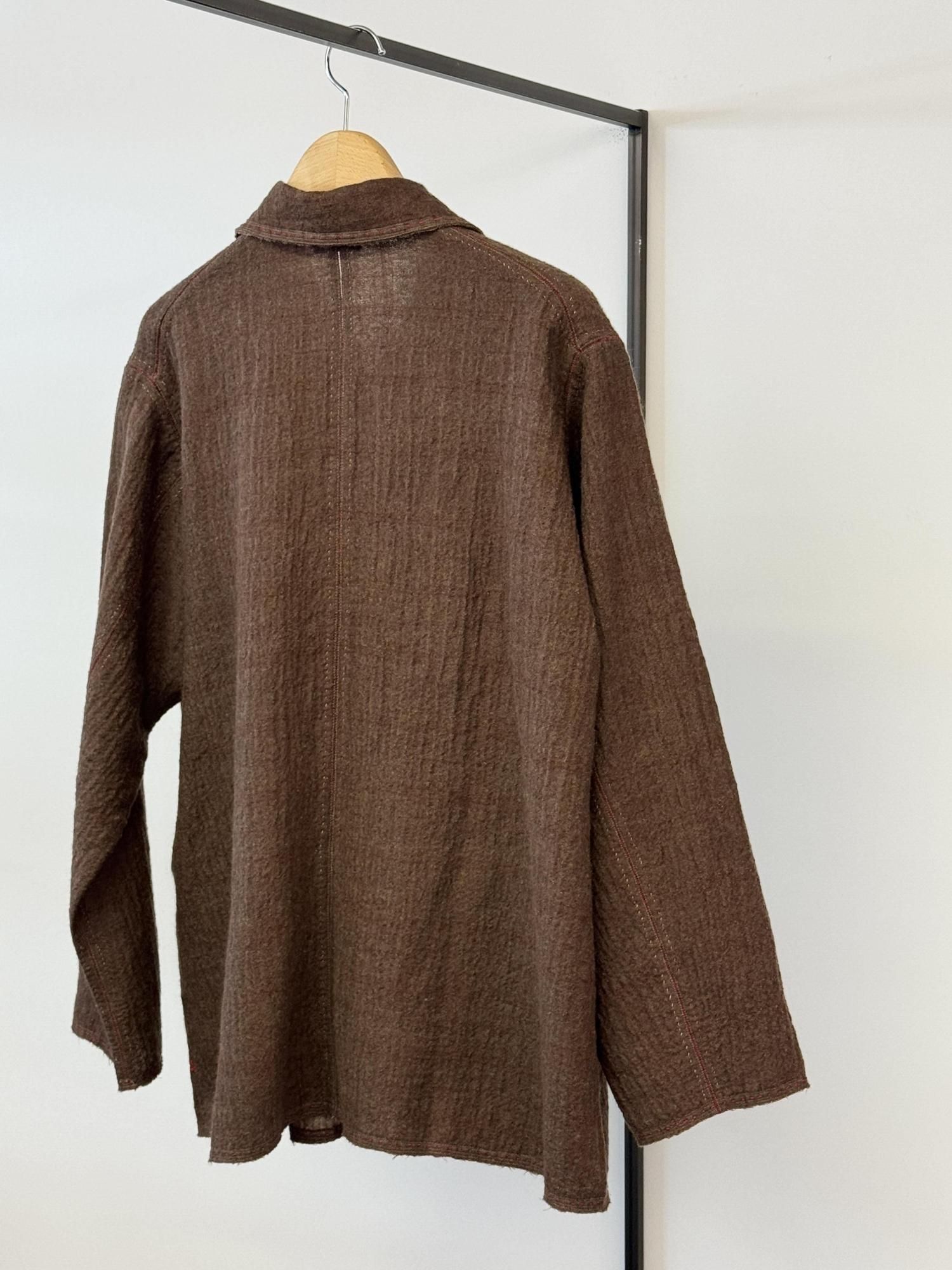 MAATEE&SONS GUPTA WOOL W FACE COVERALL（BROWN） - Bechics official