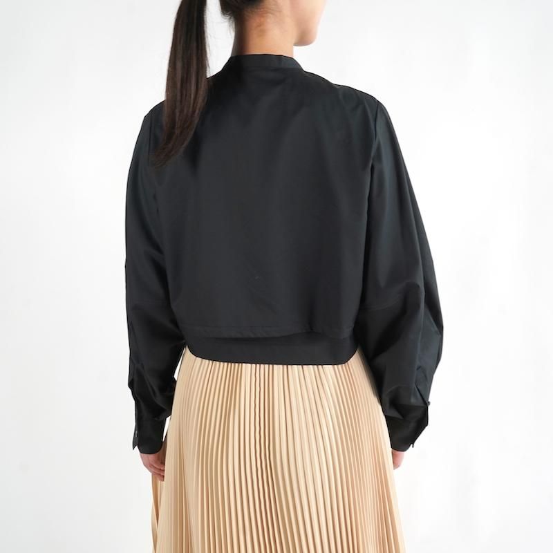 HYKE] ハイク T/C BALLOON SLEEVE BLOUSE(BLACK)