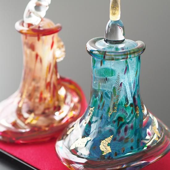 ガラス雛 / ブルー＆レッド | 十二ヵ月 Online shop
