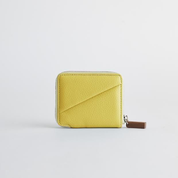 Wood Zipper Mini Wallet | 木の引手 コンパクト財布 - Ense Online Shop