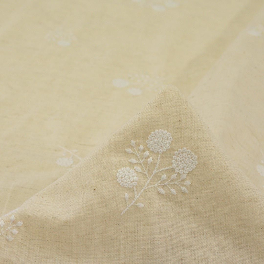 レース ] tsubu tsubu flower cotton linen sheeting｜つぶつぶ
