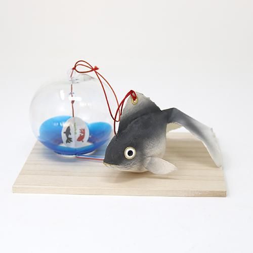 風鈴金魚（黒） | 夏の張り子 - ハリコ オンライン