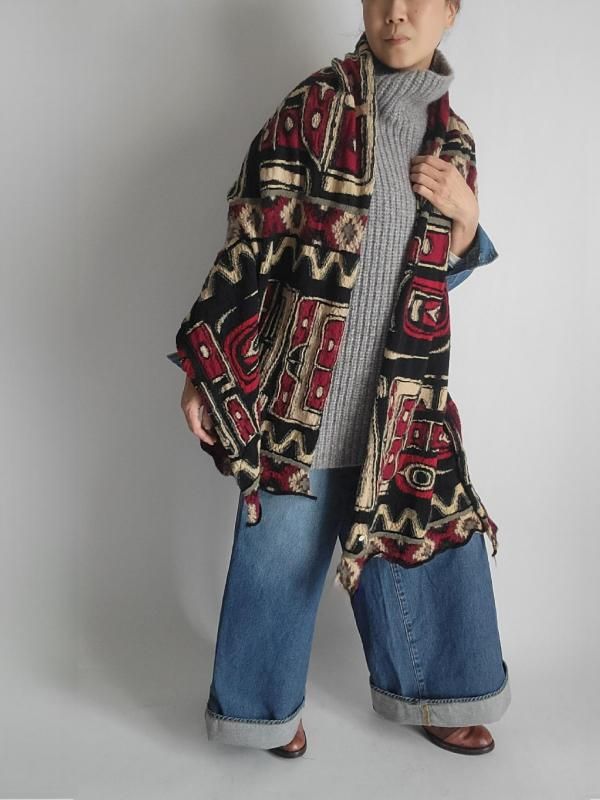 KAPITAL（キャピタル）縮絨ウール 縮絨ウール Alaska Ravenマフラー