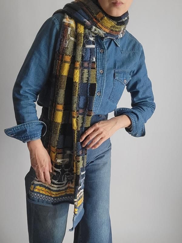 KAPITAL（キャピタル）縮絨ウール 縮絨ウール タータンアイヌHAPPY