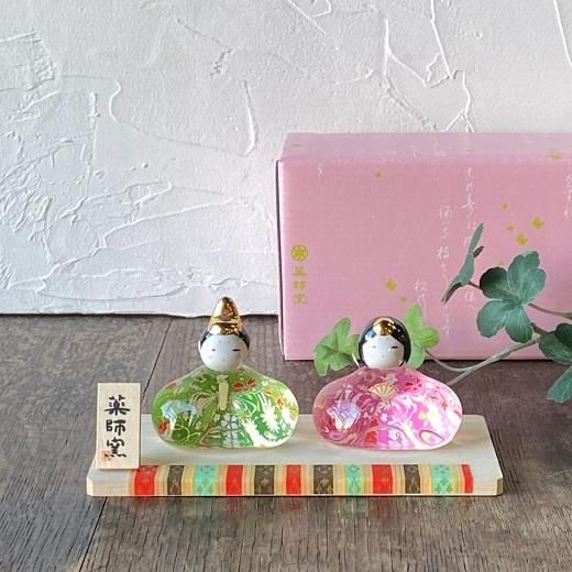 薬師窯 錦彩瑠璃座雛 華の舞・ガラス雛 | 美しいガラス製の瑠璃座雛