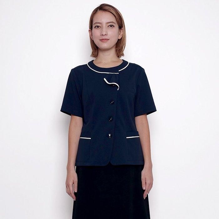 AJ0858（ボンマックス）BONOFFICE オーバーブラウス 半袖 涼しい