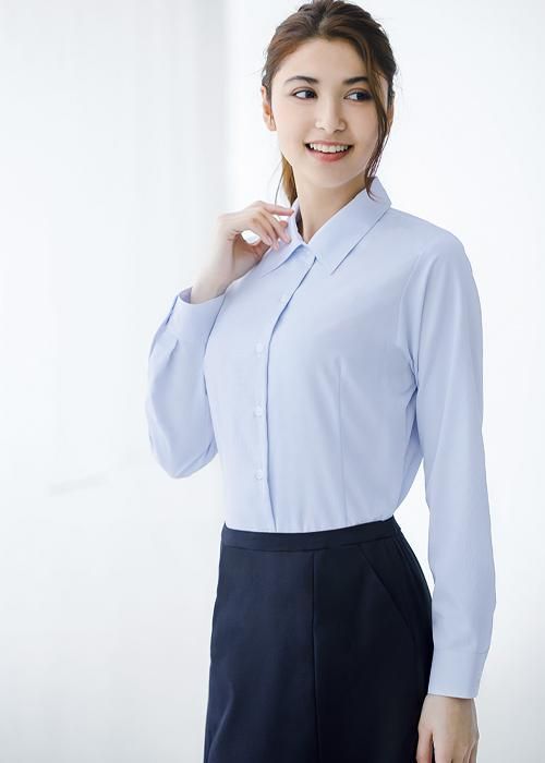 EWB432(カーシーカシマ)ENJOY ブラウス ストレッチ上品 5～19号 会社