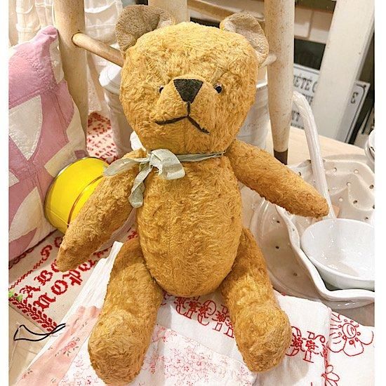 フランス1940〜'50年代 ＊ ビンテージベア ＊ 37cm ＊ 落ち着いた