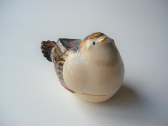 雀香合 (共箱)今岡三四郎 - 茶道具販売 栗林園