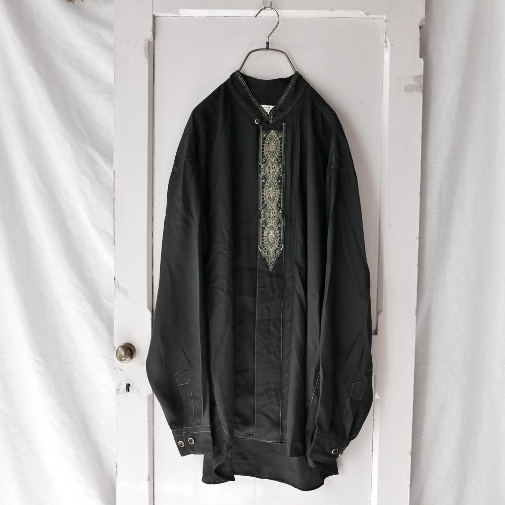 CRAYSUN スタンドカラー金刺繍比翼シャツ－古着屋マッシュ