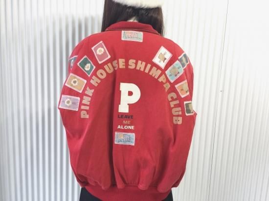 PINK HOUSE くまさんワッペンたくさんブルゾン あか- 古着屋マッシュ