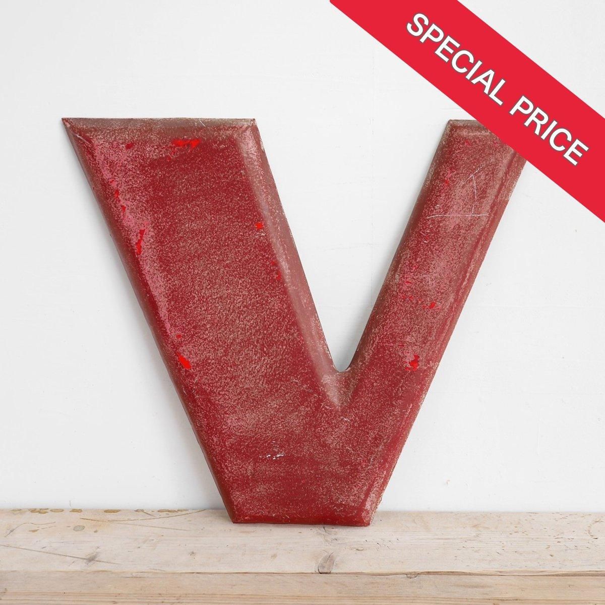 ヴィンテージ 大型看板 ホーロー製 V -通販-ローズボールアンティークス