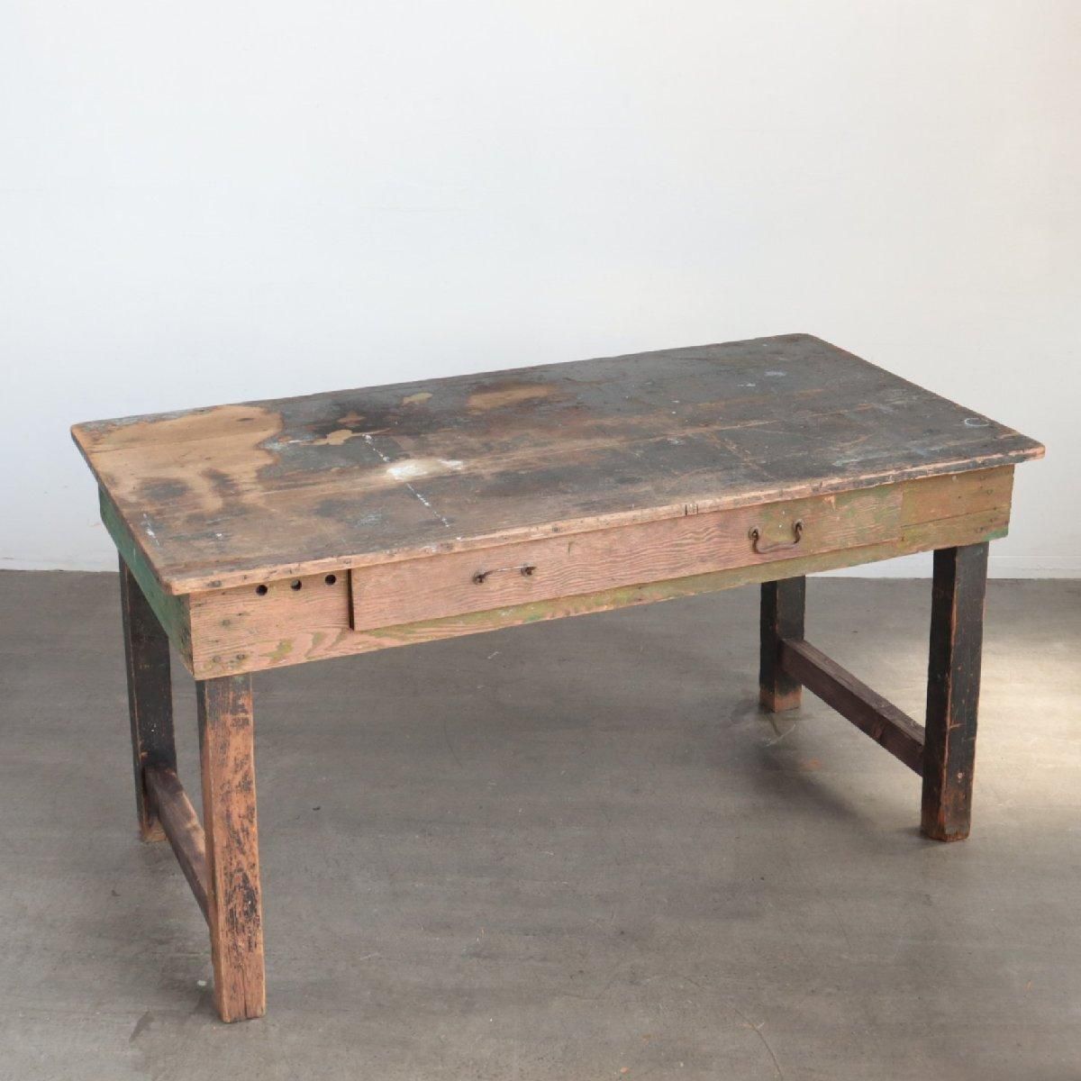 アメリカ ヴィンテージ 木製 作業台 ワークテーブル 店舗什器 ガレージ