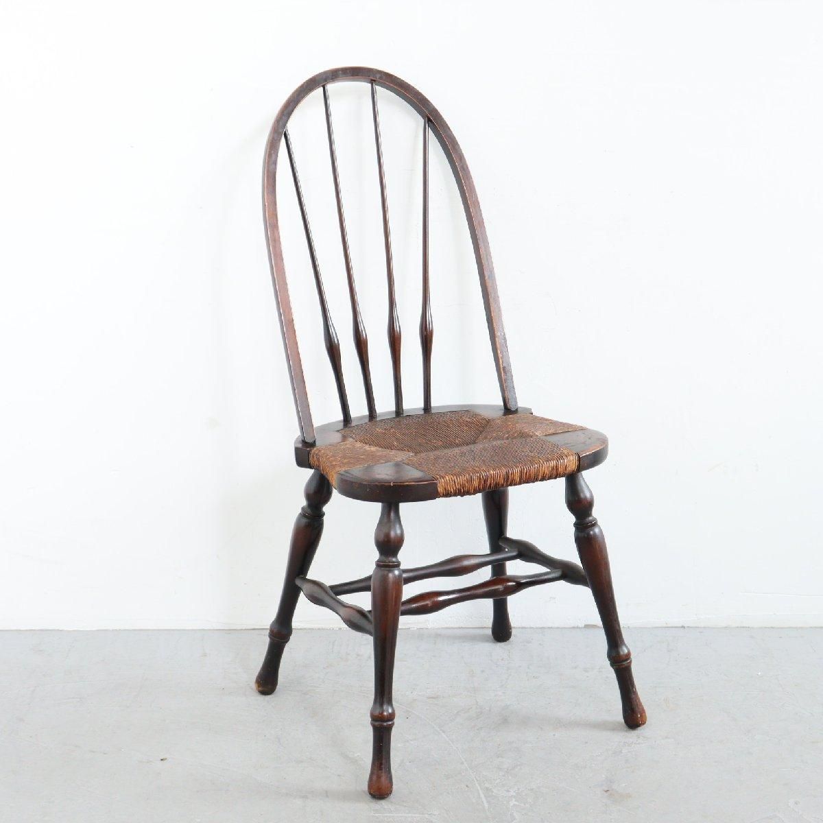 アンティーク 藁編み ダイニングチェア 木製 -通販-ローズボール