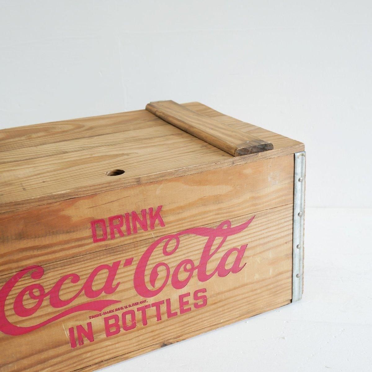 コカコーラ ヴィンテージ 蓋付き木箱 -通販-ローズボールアンティークス
