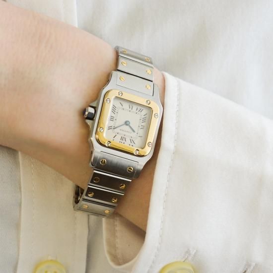 カルティエ Santos Galbee サントスガルベ SM [クォーツ cal.157