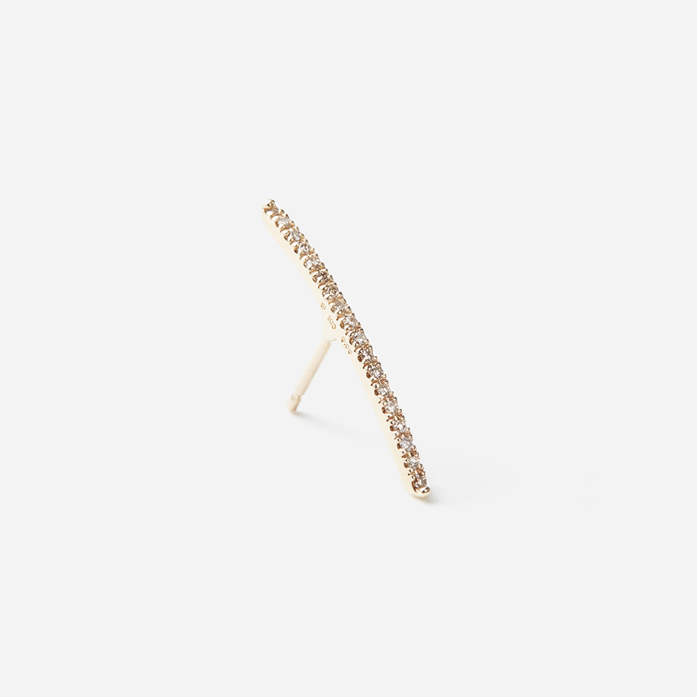 Hirotaka（ヒロタカ) Gossamer Diamond Long Bar Earring
