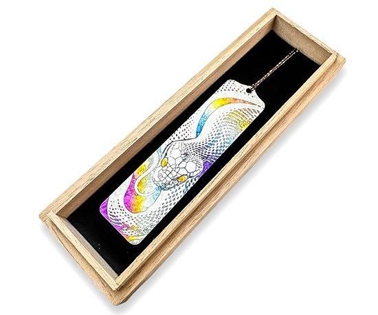 一点のみ】【銀行決済のみ】Hizm/吉祥干支栞 白蛇No.11/結晶化チタン製