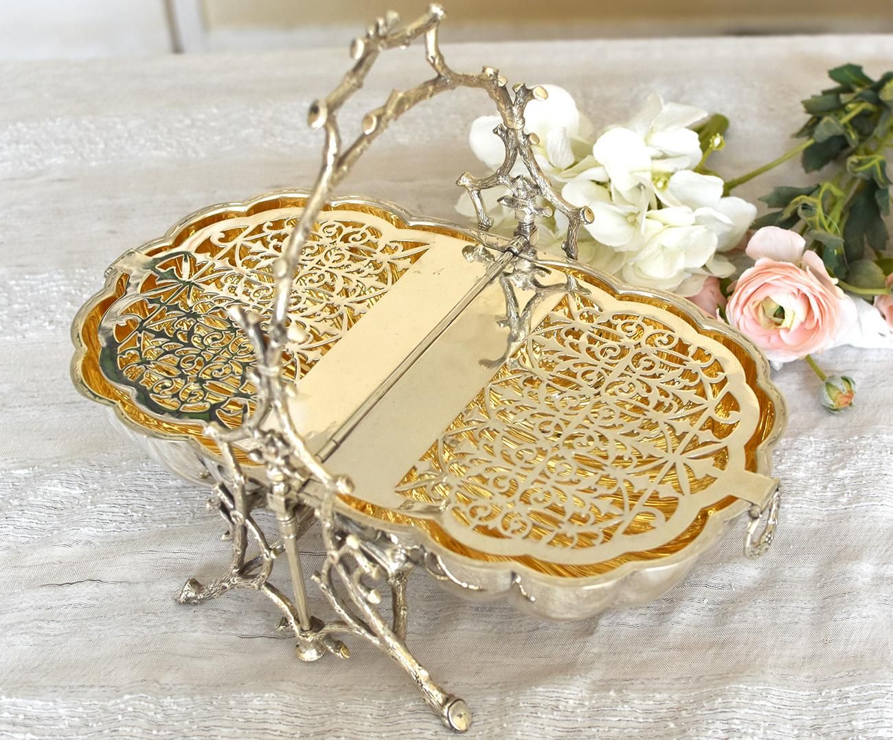 英国アンティーク銀器【シルバープレート】ビスケットウォーマー 1877