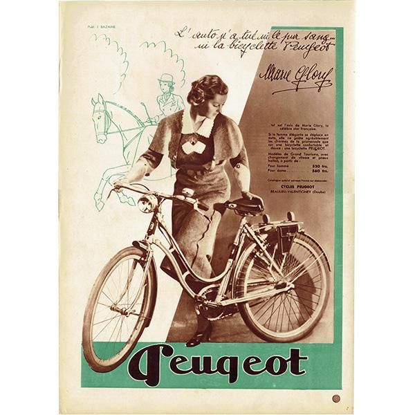 フランス ヴィンテージ広告 / Peugeot（プジョー）自転車 1937年 0098