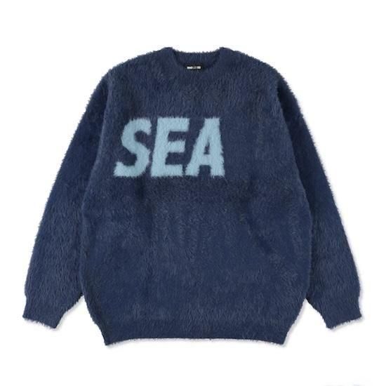 WIND AND SEA】Shaggy BIG SEA Knit Sweater - fabric - ONLINE STORE