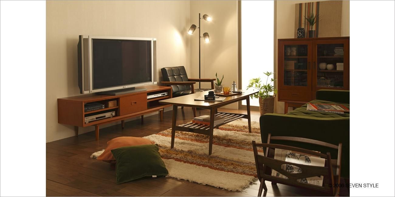 送料無料】カリモク60＋ ローボード1500（ヴィンテージチーク色