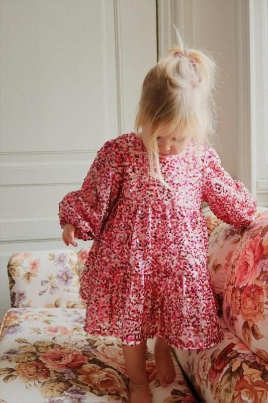 Konges Sloejd | LILA SEQUINS BOW DRESS - Little Lemonade Days