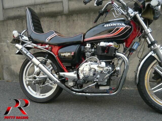 CB250T CB400T ホーク2 極 UPタイプ マフラー 42.7π メッキ
