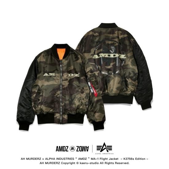 ALPHA INDUSTRIES × AH MURDERZ “ AMDZ “ MA-1 Flight Jacket - K3756s