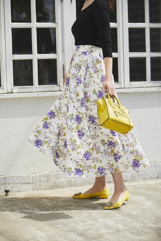 ブルーミングプリントスカート, seventen