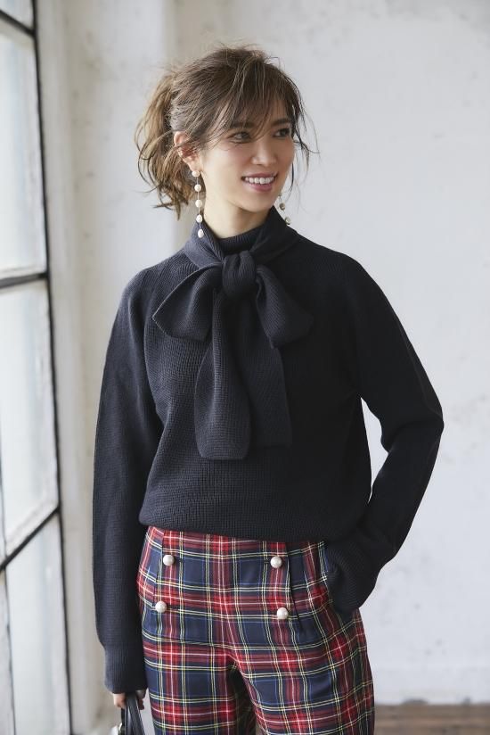 ボウタイニット(ダークネイビー） - seventen