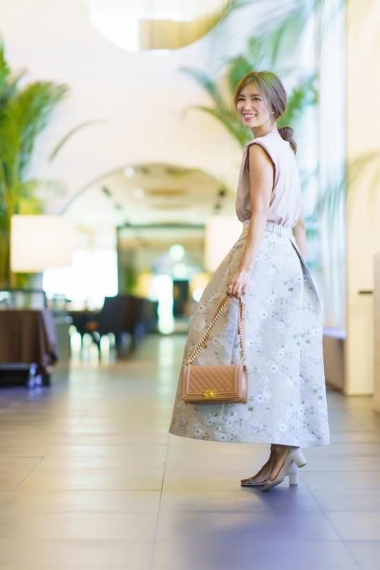 再入荷】シノワズリジャガードスカート(ライトベージュ) - seventen