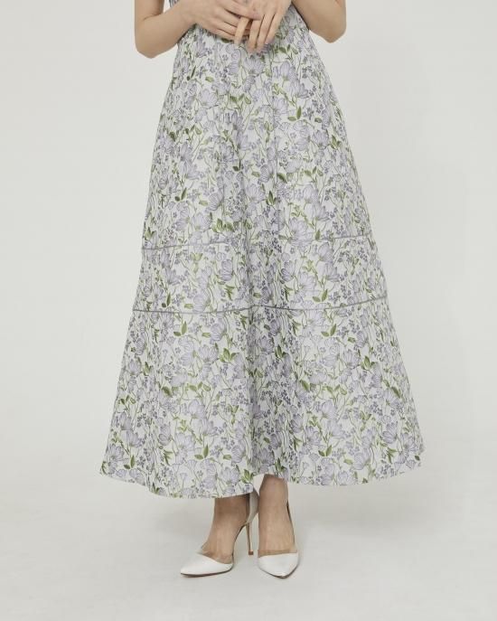 フラワージャガードワンピース(ピンク) - seventen