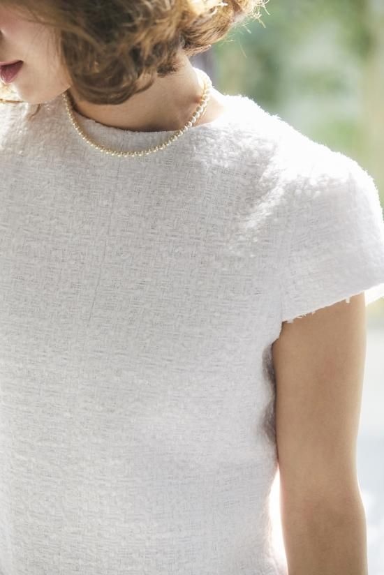 ツイードトップス(ホワイト) - seventen