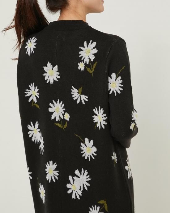 デイジージャガードニットワンピース(ブラック) - seventen