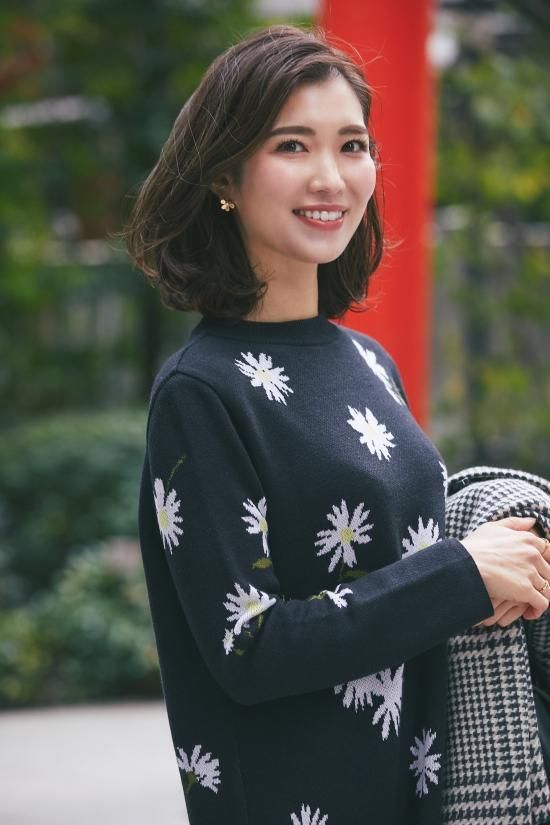 デイジージャガードニットワンピース(ブラック) - seventen