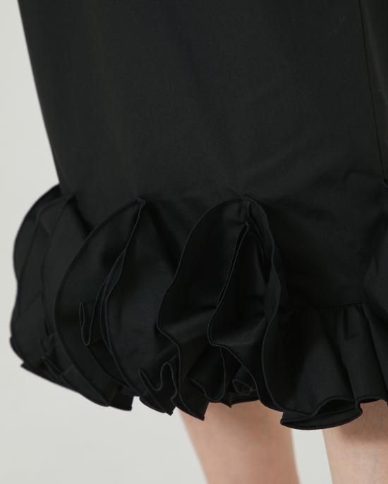 ペタルフリルスカート(ブラック) - seventen