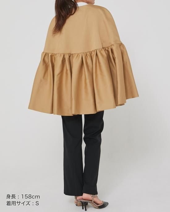 ダブルクロスフレアショートコート(ベージュ) - seventen