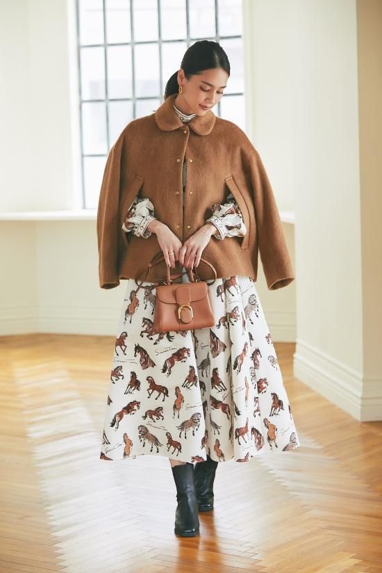 40％off】ホースプリントスカート(オフホワイト) - seventen