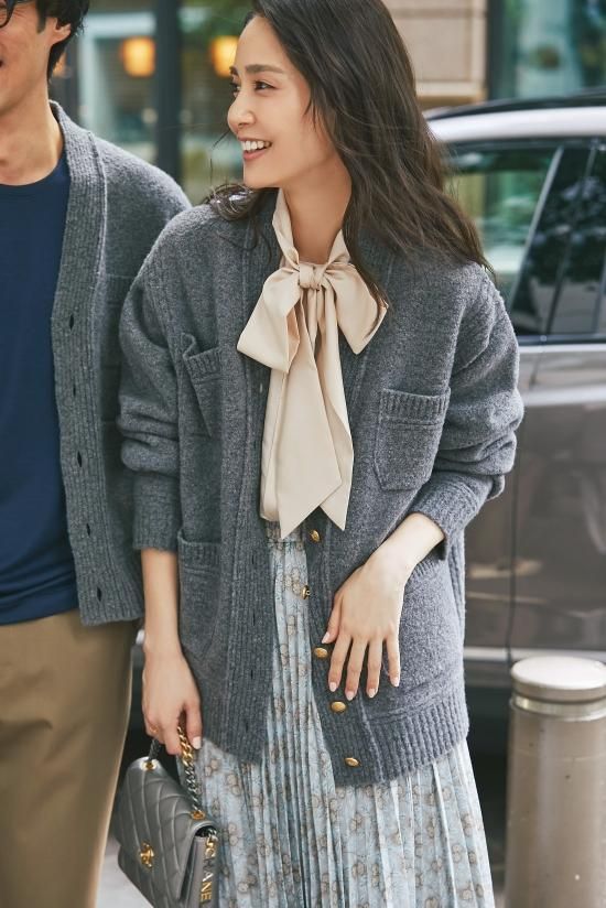 メルトンウール2WAYカーディガン(グレー) - seventen