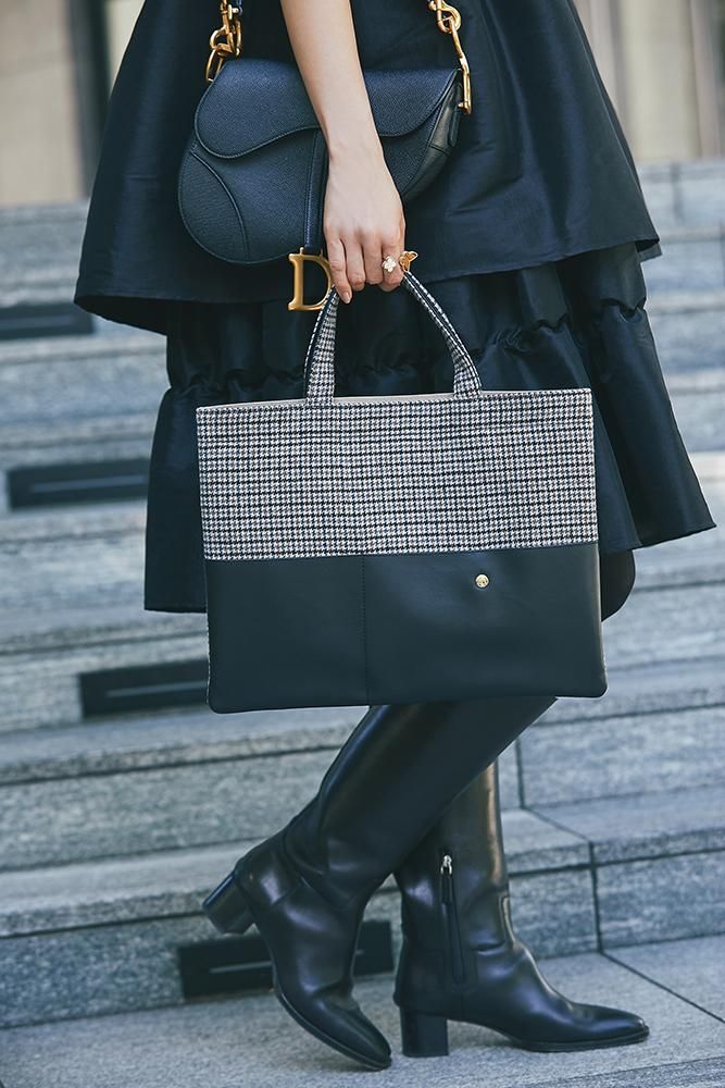 再入荷】ワンポイント刺繍レッスンバッグ(ブラウン) - seventen