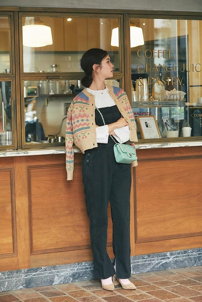 チェリージャガードカーディガン(マルチ) - seventen