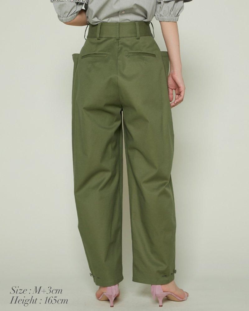 2WAYパラシュートパンツ (カーキ) - seventen