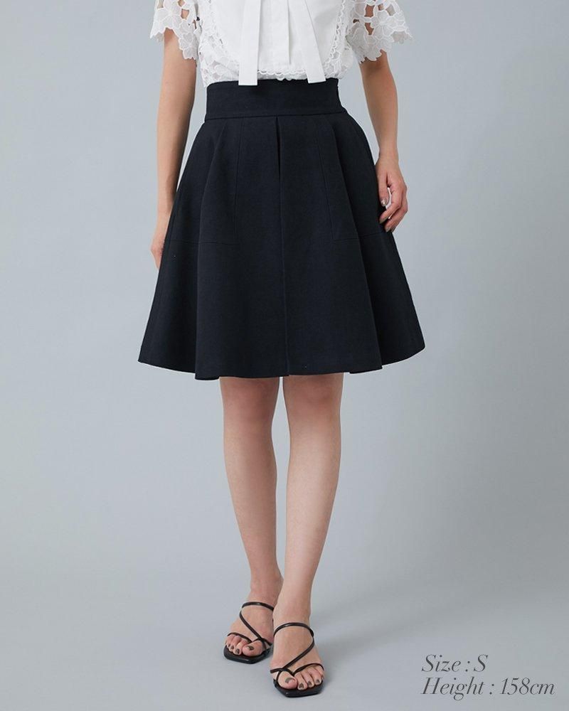 再入荷】ハイウエストフレアキュロット(ブラック) - seventen